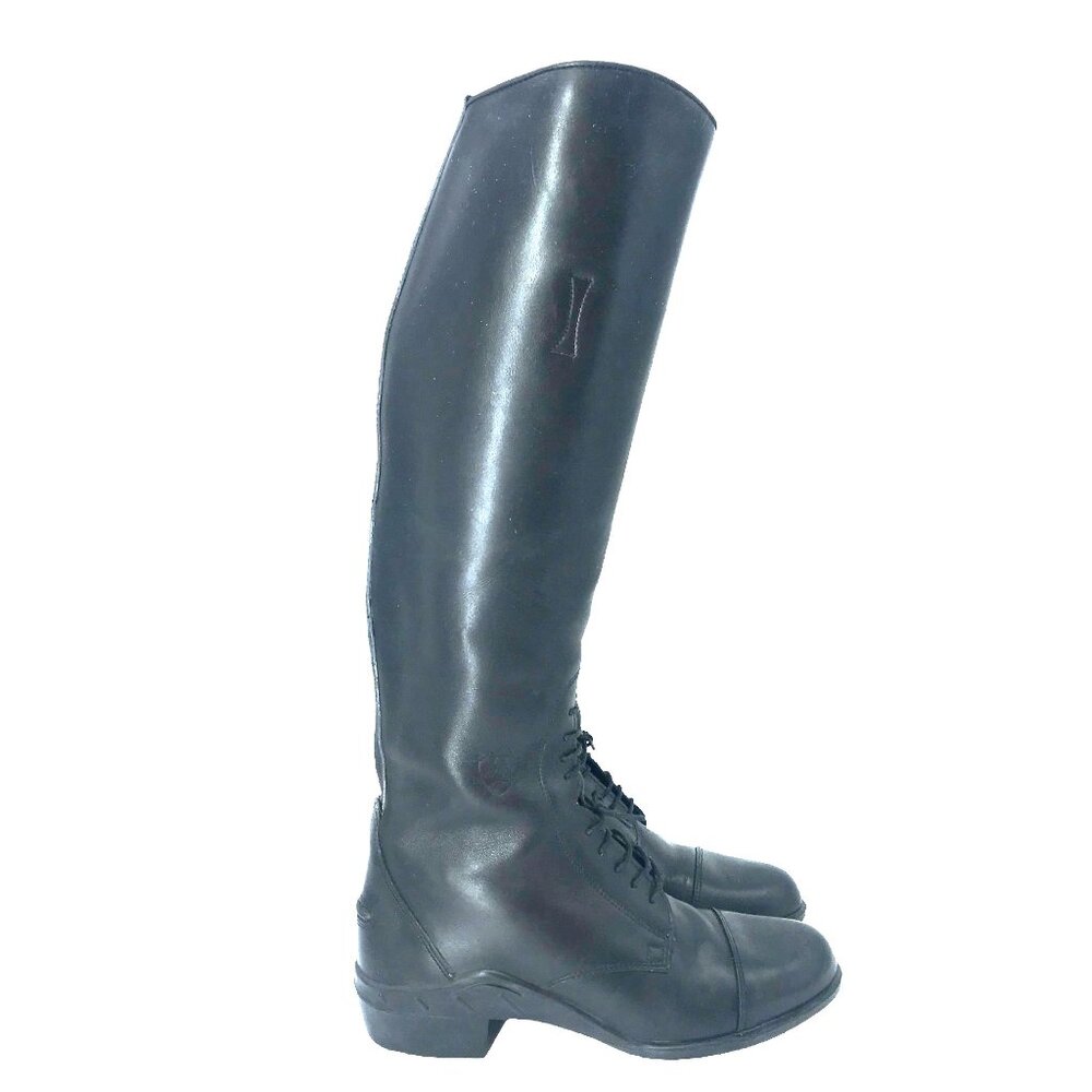 ARIAT Heritage Field Equestrian Riding Boots Womens 9 Black Leather Italy 55501